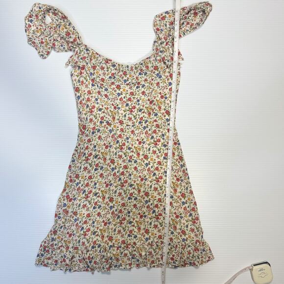 Reformation Paris Mini Dress Women’s 0 Floral Sweetheart Smocked Spring Sorority - Picture 5 of 16